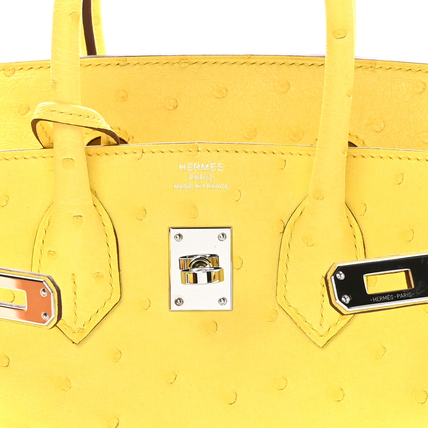 Ostrich Birkin 25 Citron