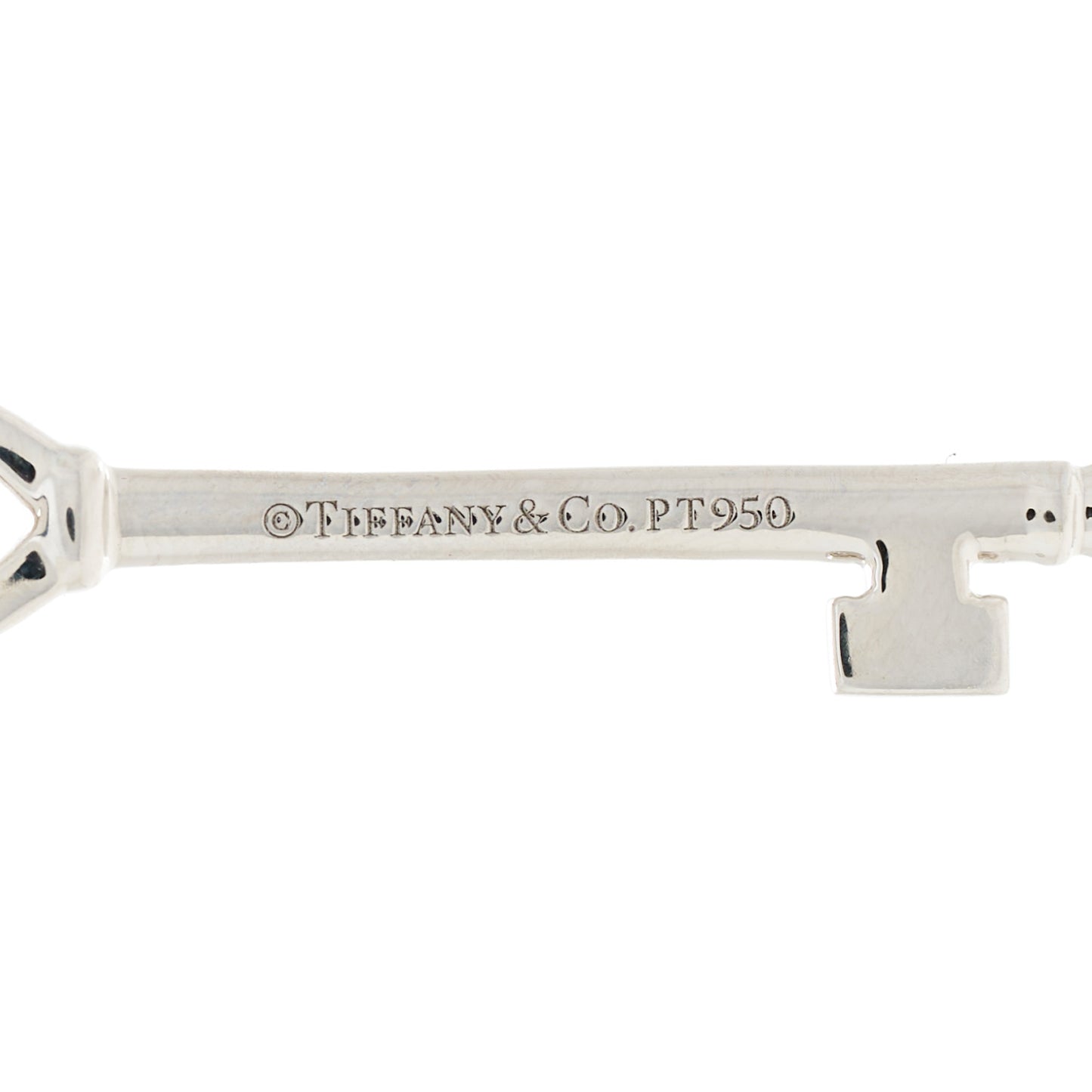 Platinum Diamond Medium Woven Key Pendant