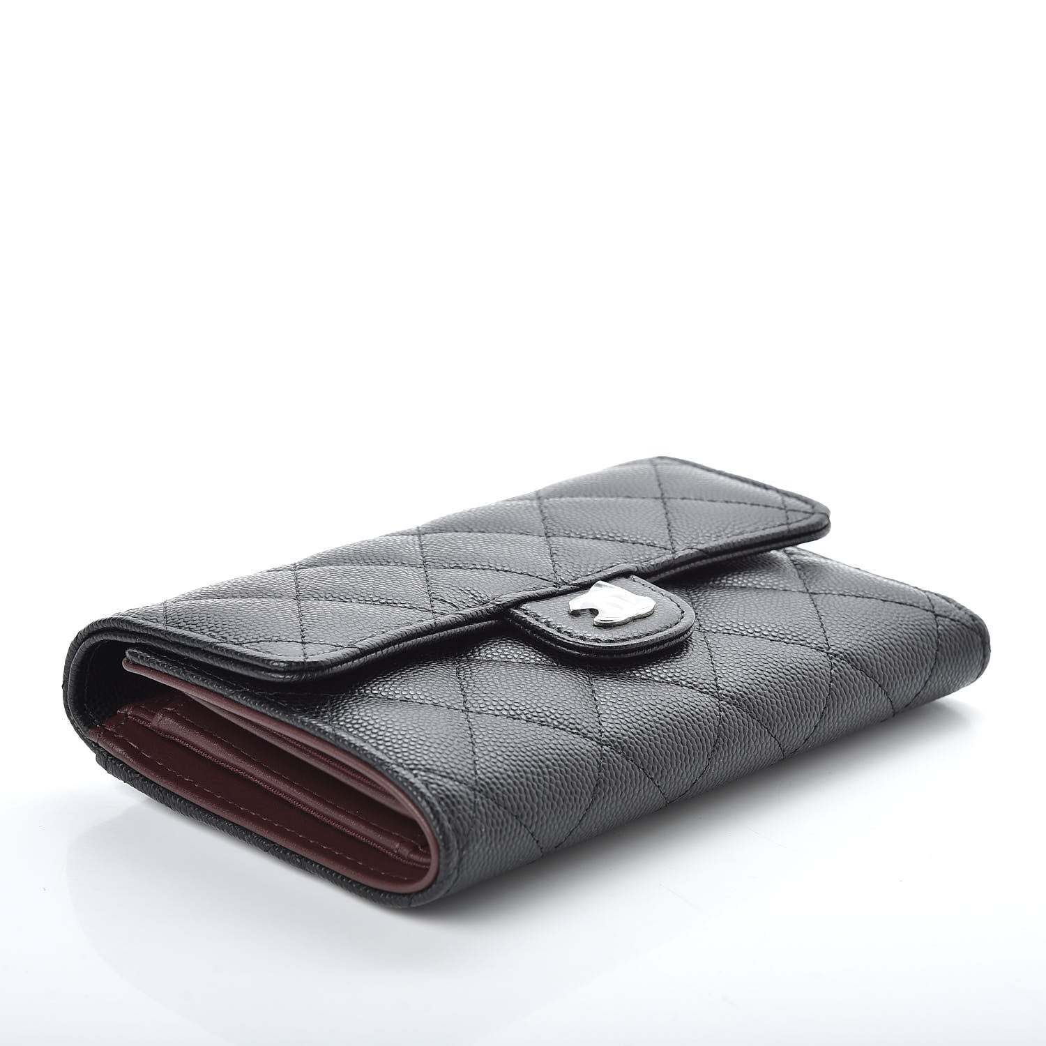 Chanel Caviar Quilted Medium Flap Wallet Black 4 of 10