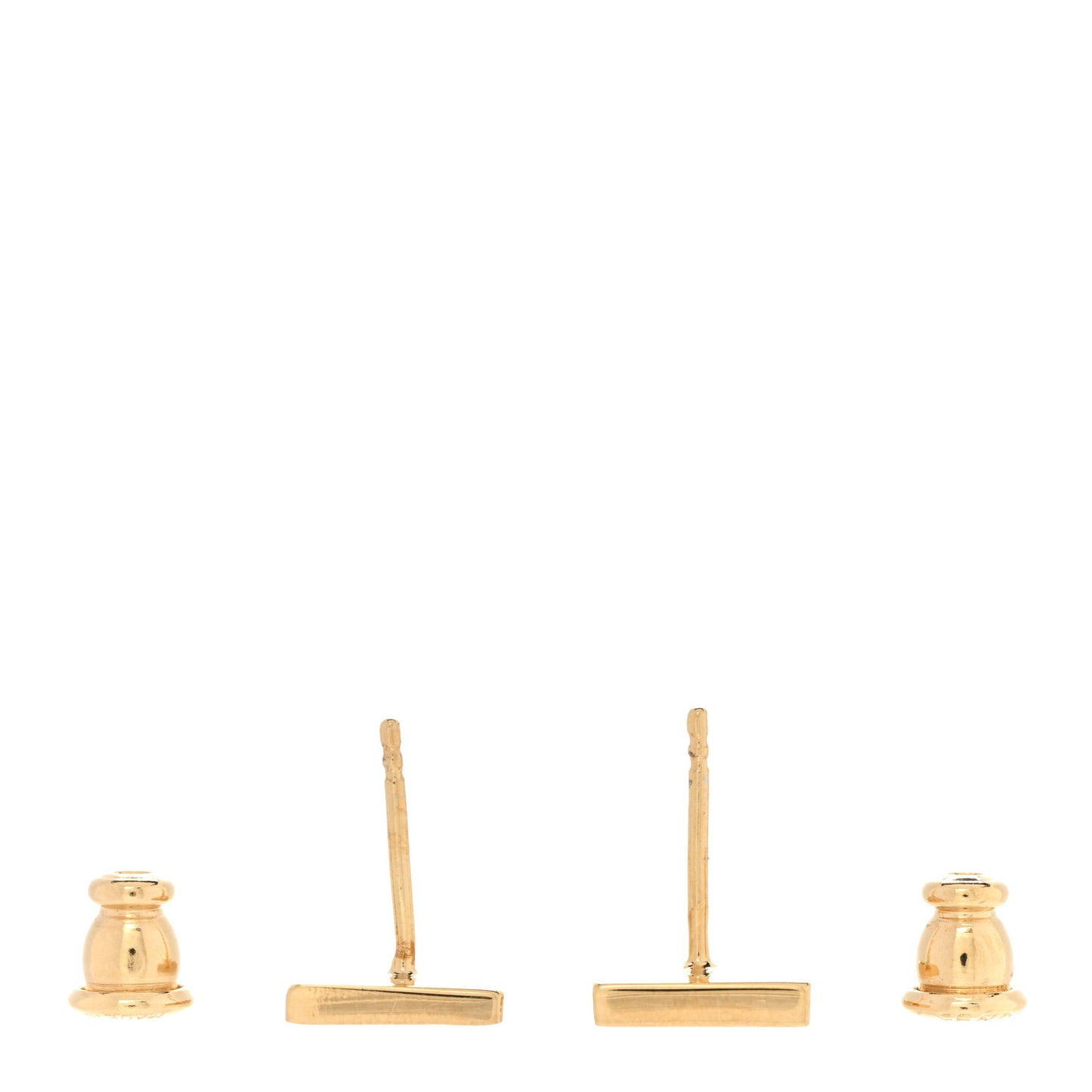 Metal Forever Fendi Earrings Gold White