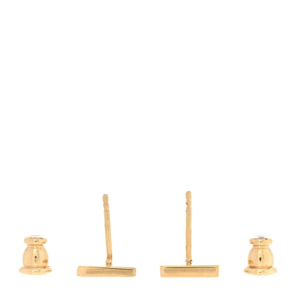 Fendi Metal Forever Fendi Earrings Gold White 3 of 6