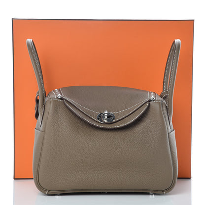 Hermes Taurillon Clemence Lindy 26 Etoupe 10 of 10