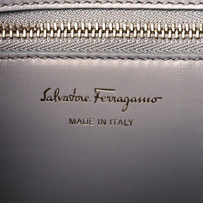 Salvatore Ferragamo Calfskin Sofia Rainbow Top Handle Bag Blue 8 of 9