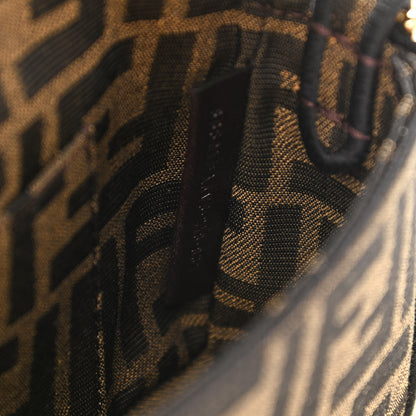 Fendi Fabric Jacquard FF 1974 Mini Baguette Tobacco Moro Black 7 of 10