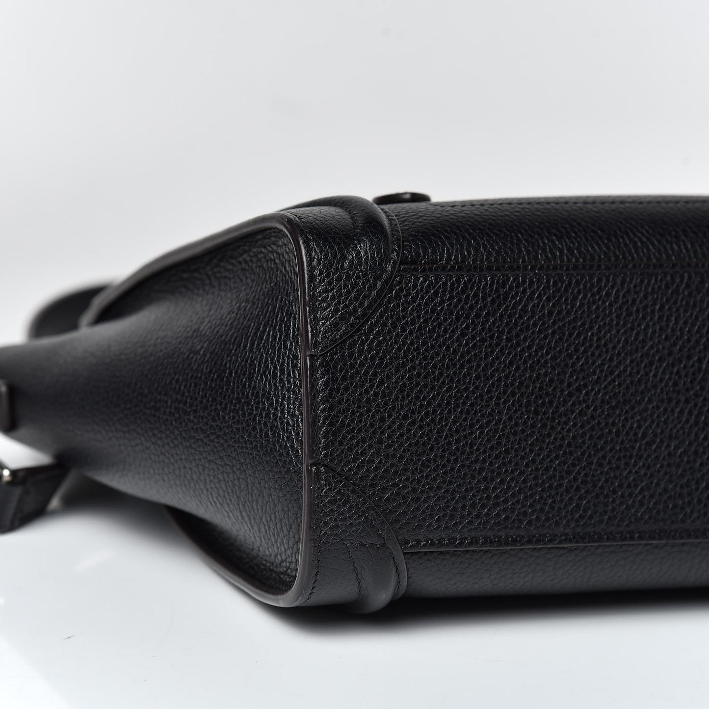 Drummed Calfskin Nano Luggage Black