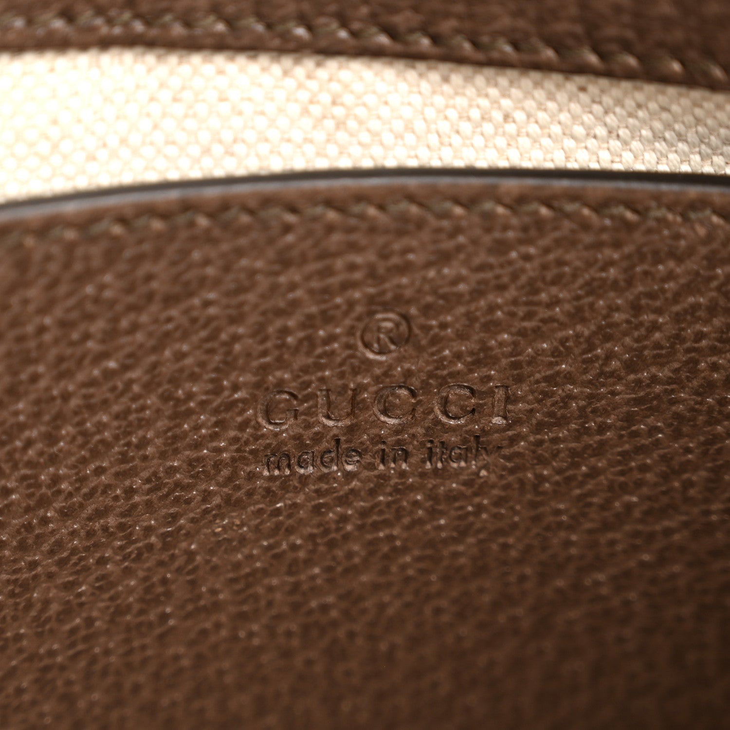 Gucci GG Supreme Monogram Textured Dollar Calfskin Web Small Ophidia GG Handbag Beige Ebony New Acero 6 of 13