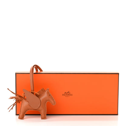 Hermes Milo Lambskin Swift Grigri Rodeo Pegase Horse Bag Charm PM Gold 5 of 5