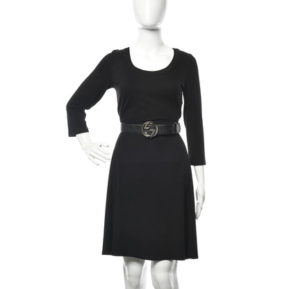 Gucci Guccissima Signature Interlocking G 40mm Belt 90 36 Black 2 of 6