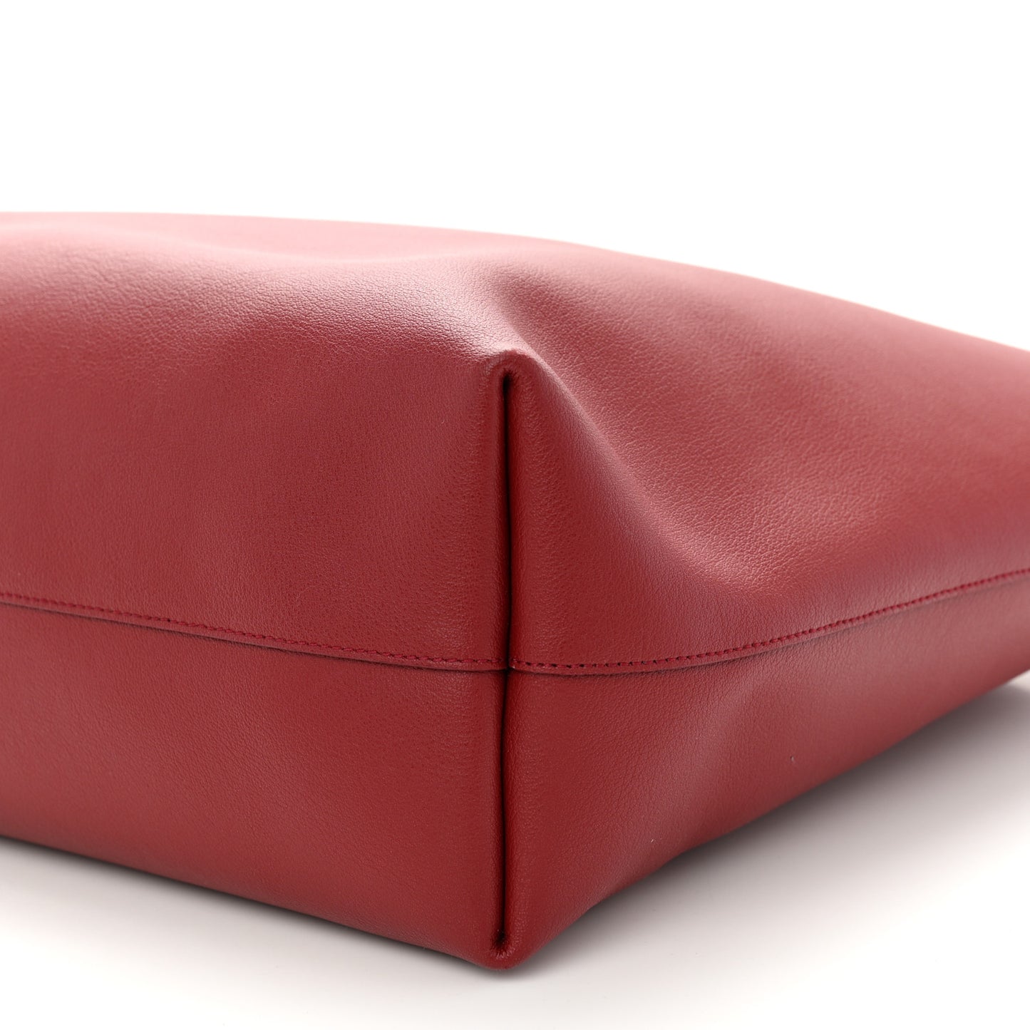 Calfskin Large Shopping Tote Opyum Red