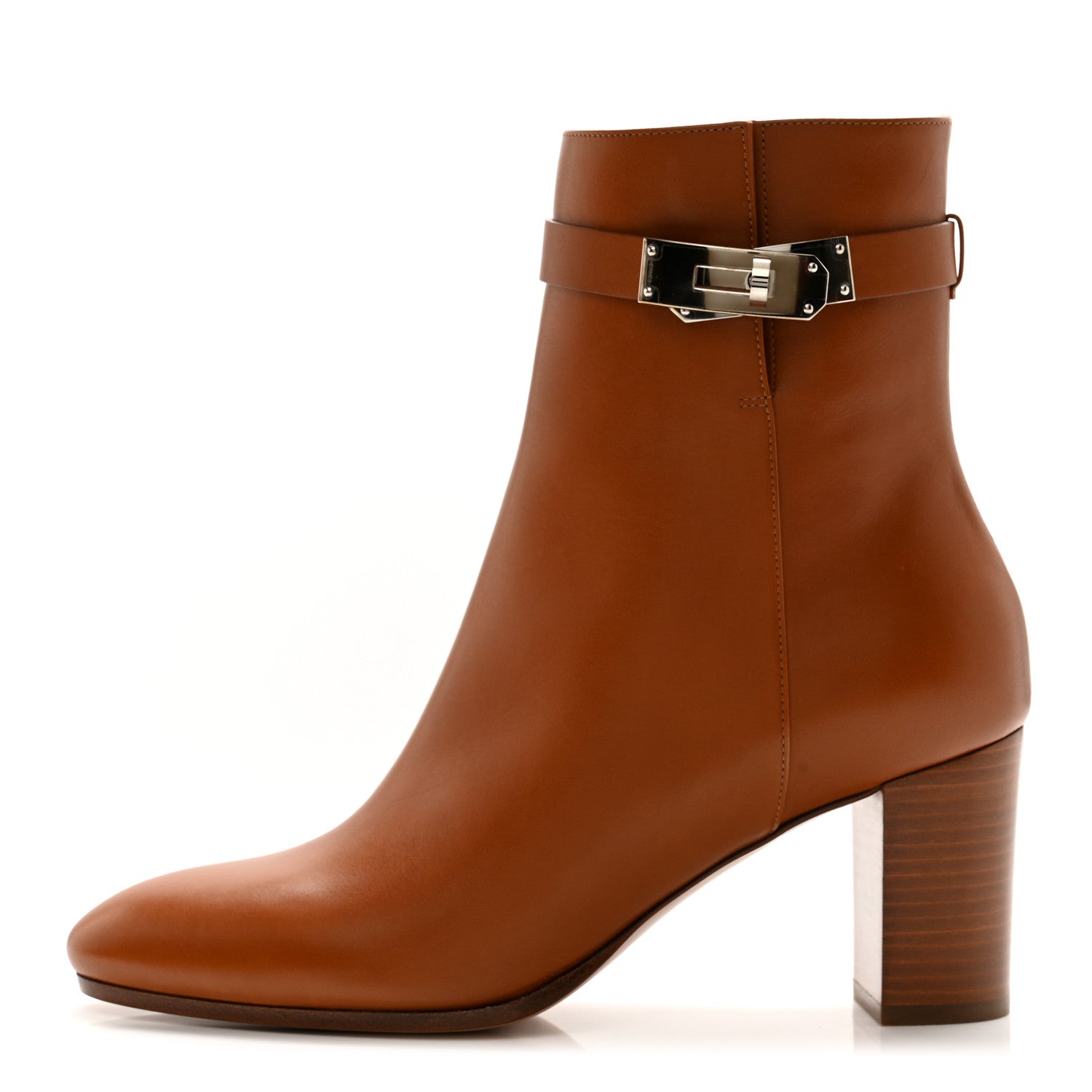 Hermes Calfskin Saint Germain Ankle Boots 38.5 Gold 1 of 9