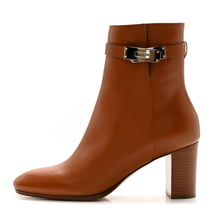 Hermes Calfskin Saint Germain Ankle Boots 38.5 Gold 1 of 9