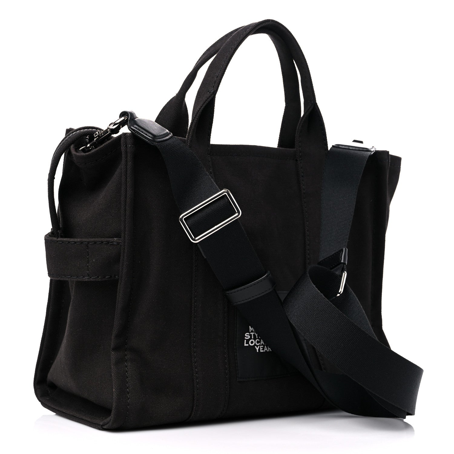 Marc Jacobs Cotton Canvas Medium The Traveler Tote Bag Black 3 of 13