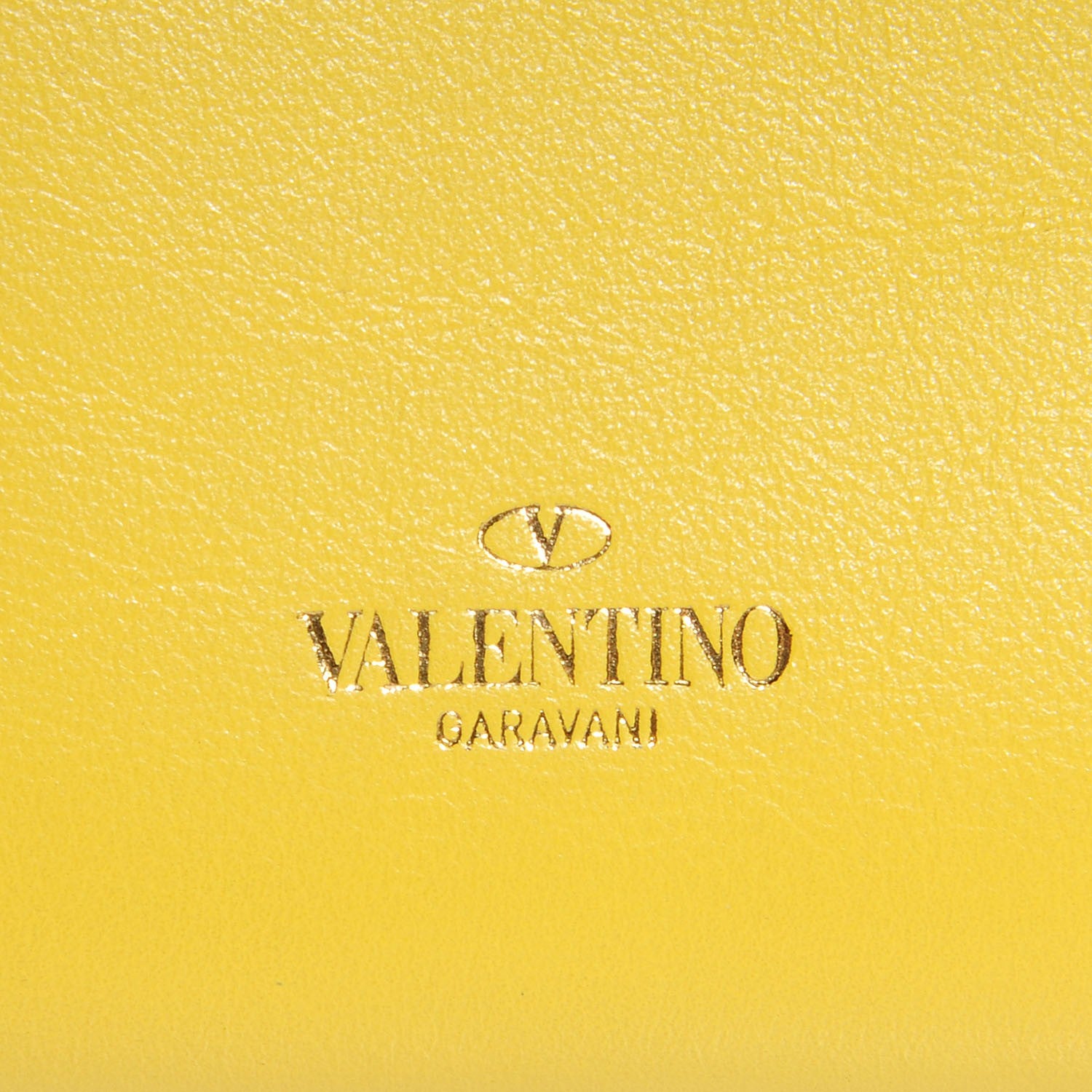 Valentino Garavani Calfskin Rockstud Zip Around Wallet Naples Yellow 6 of 9