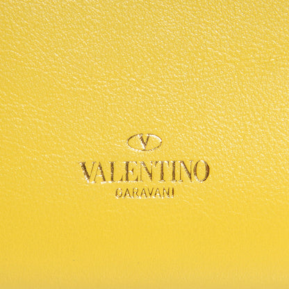Valentino Garavani Calfskin Rockstud Zip Around Wallet Naples Yellow 6 of 9