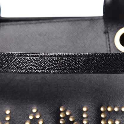 Chanel Caviar Medium Studded Deauville Tote Black 17 of 19