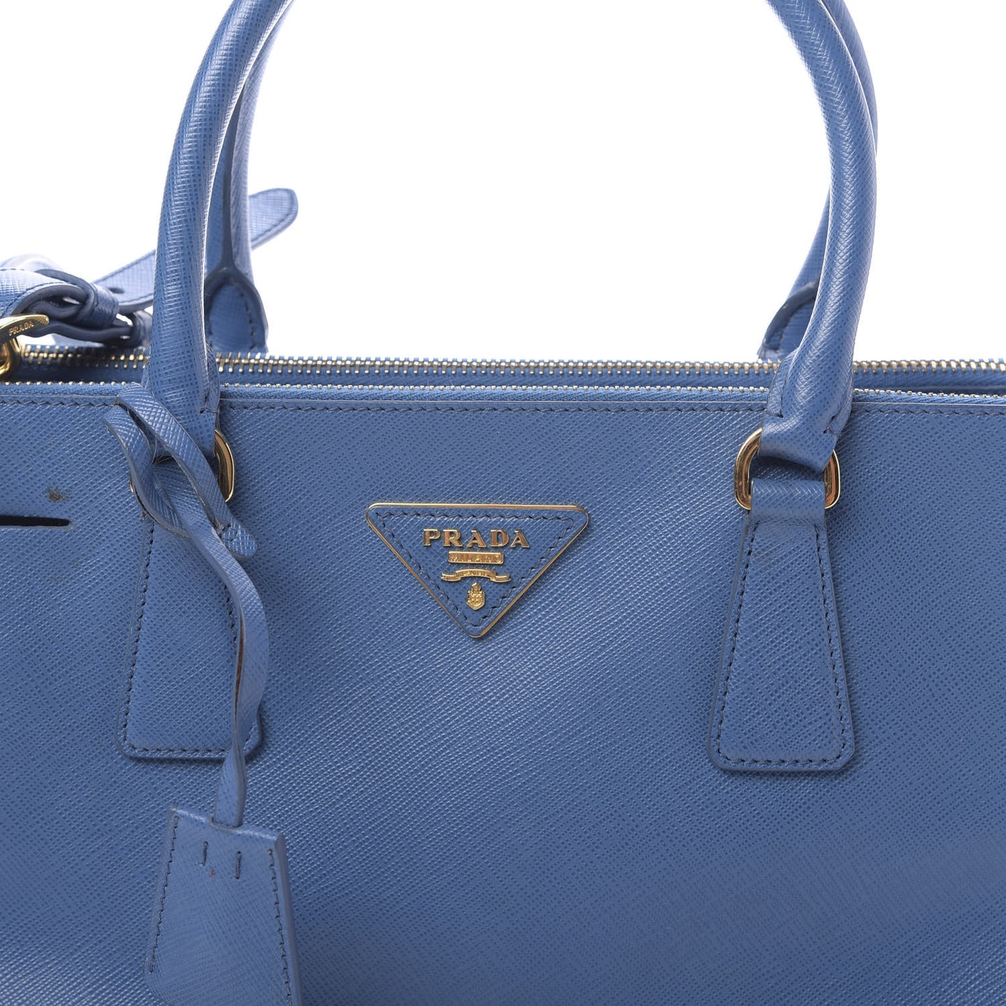Saffiano Small Galleria Double Zip Tote Cobalto