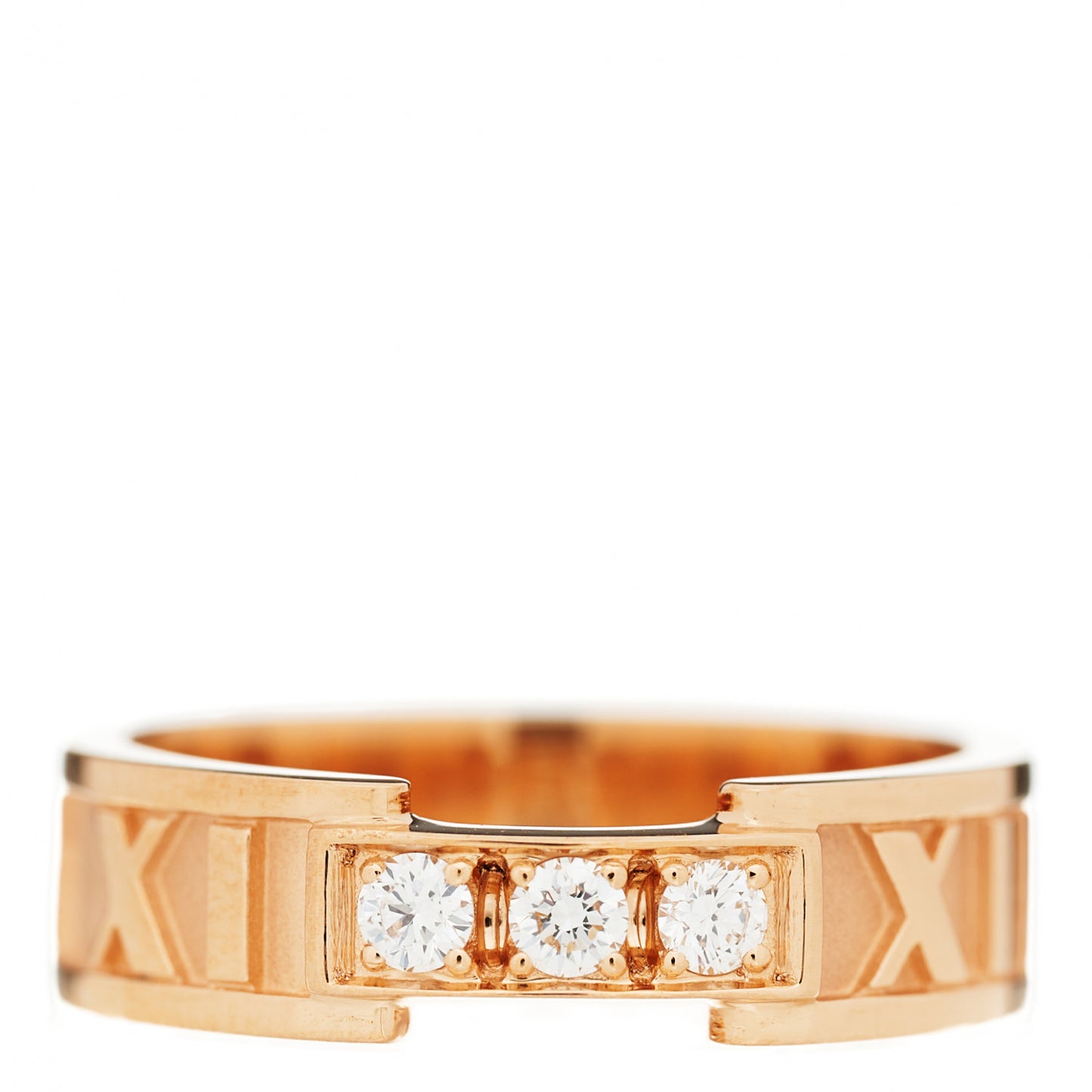 18K Rose Gold Diamond Atlas Ring 52 6
