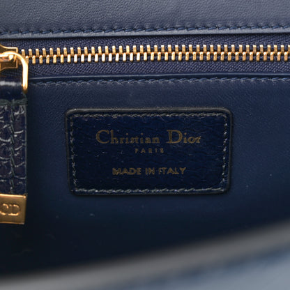 Christian Dior Snakeskin 30 Montaigne Flap Bag Blue 6 of 10