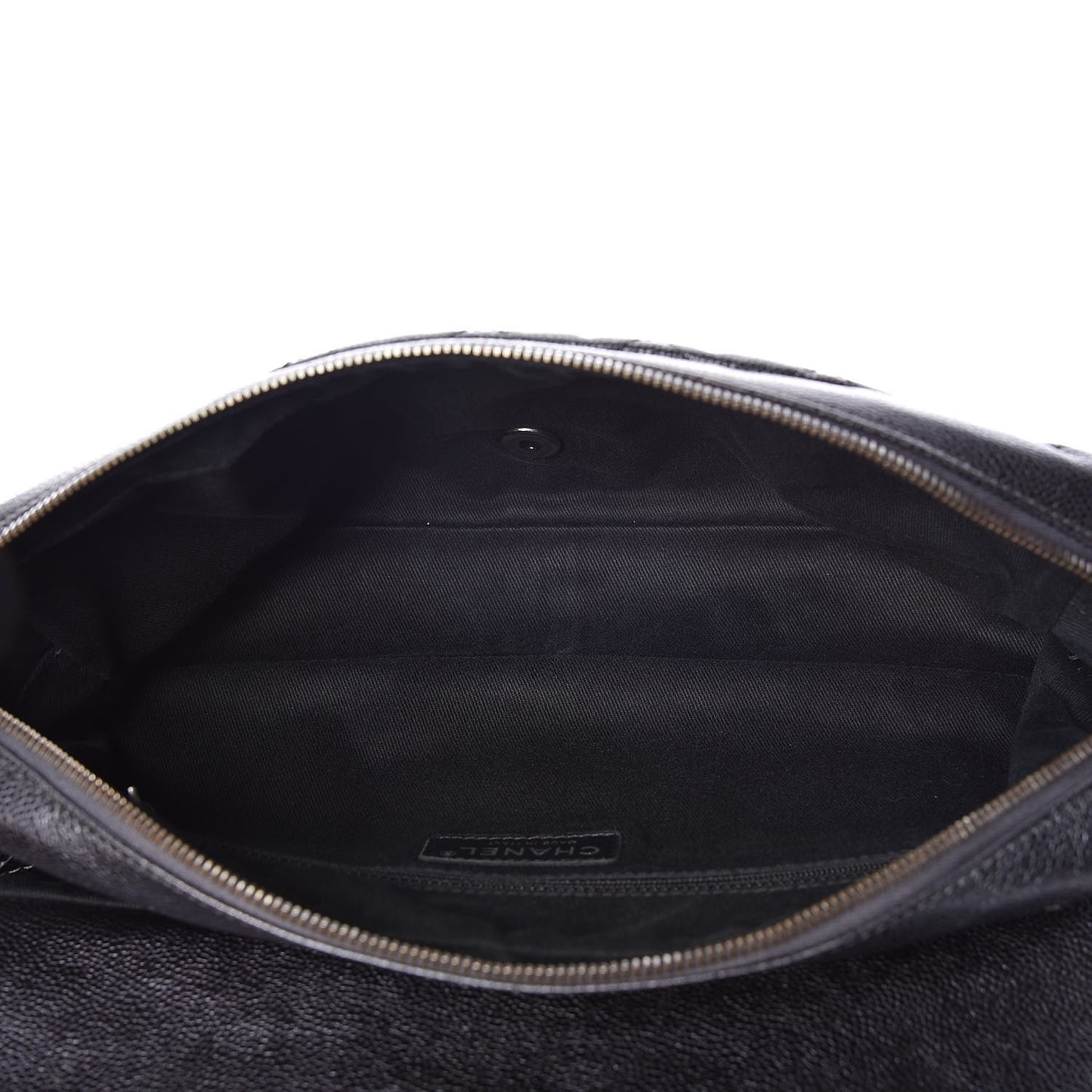 Iridescent Caviar Quilted Large Chic Flap Grey