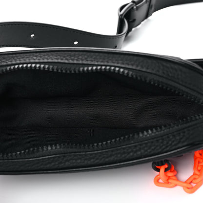 Louis Vuitton Taurillon Monogram Uniformes Solar Ray Soft Pochette Volga Belt Bag Black 5 of 12