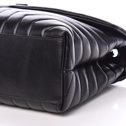 Saint Laurent Calfskin Y Quilted Monogram Medium Loulou Chain Satchel Black 9 of 10