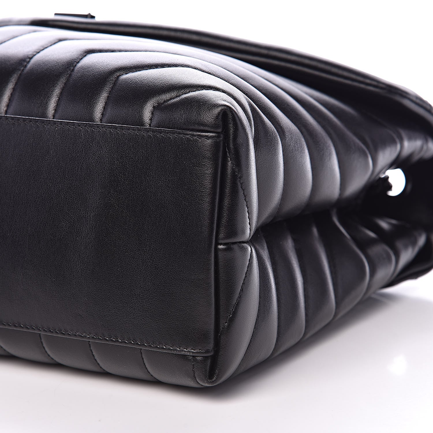 Saint Laurent Calfskin Y Quilted Monogram Medium Loulou Chain Satchel Black 9 of 10