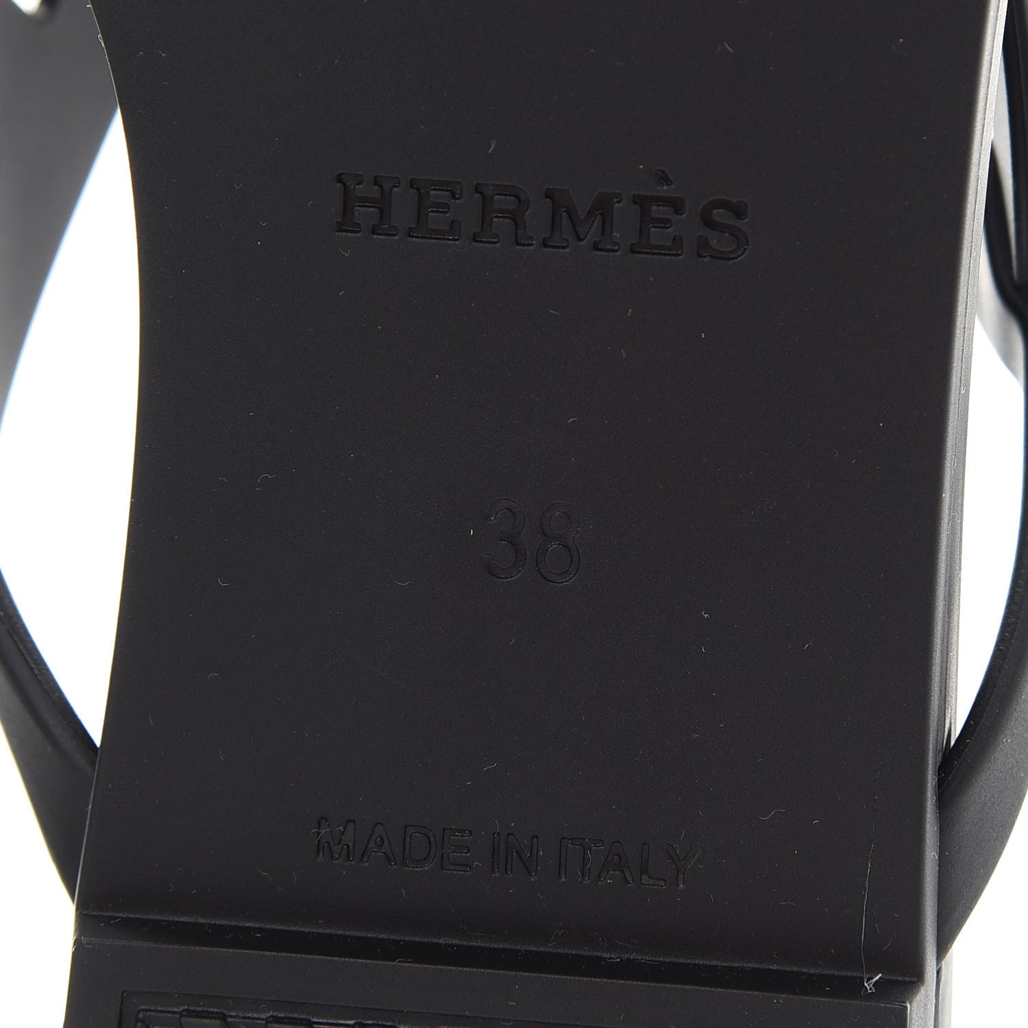 Hermes Rubber Womens Egerie Sandals 38 Black 6 of 7