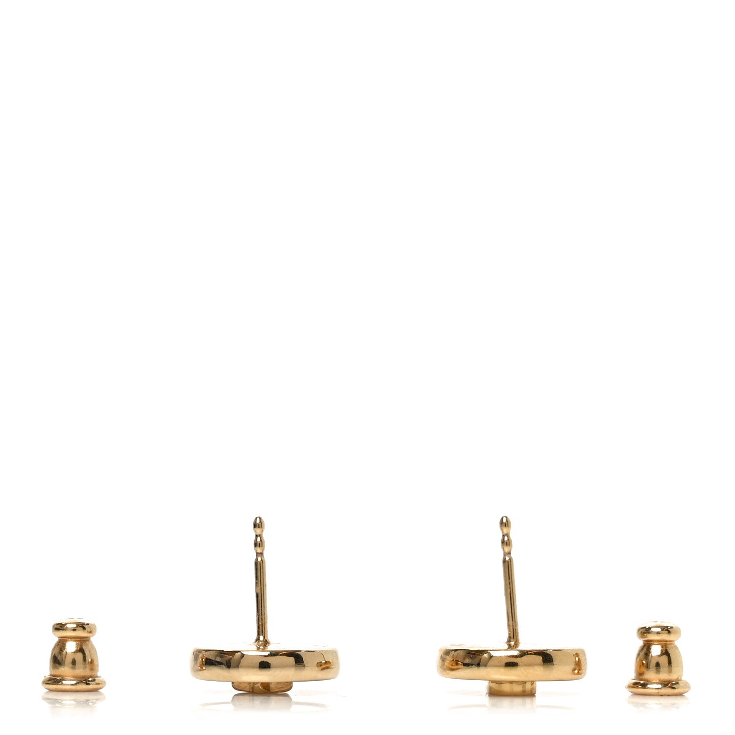 Christian Dior Mother Of Pearl D-Luck Stud Earrings Gold 3 of 4