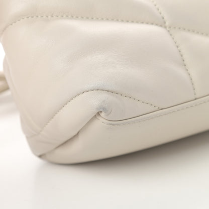 Saint Laurent Lambskin Quilted Small Loulou Puffer Monogram Chain Satchel Crema Soft 9 of 15