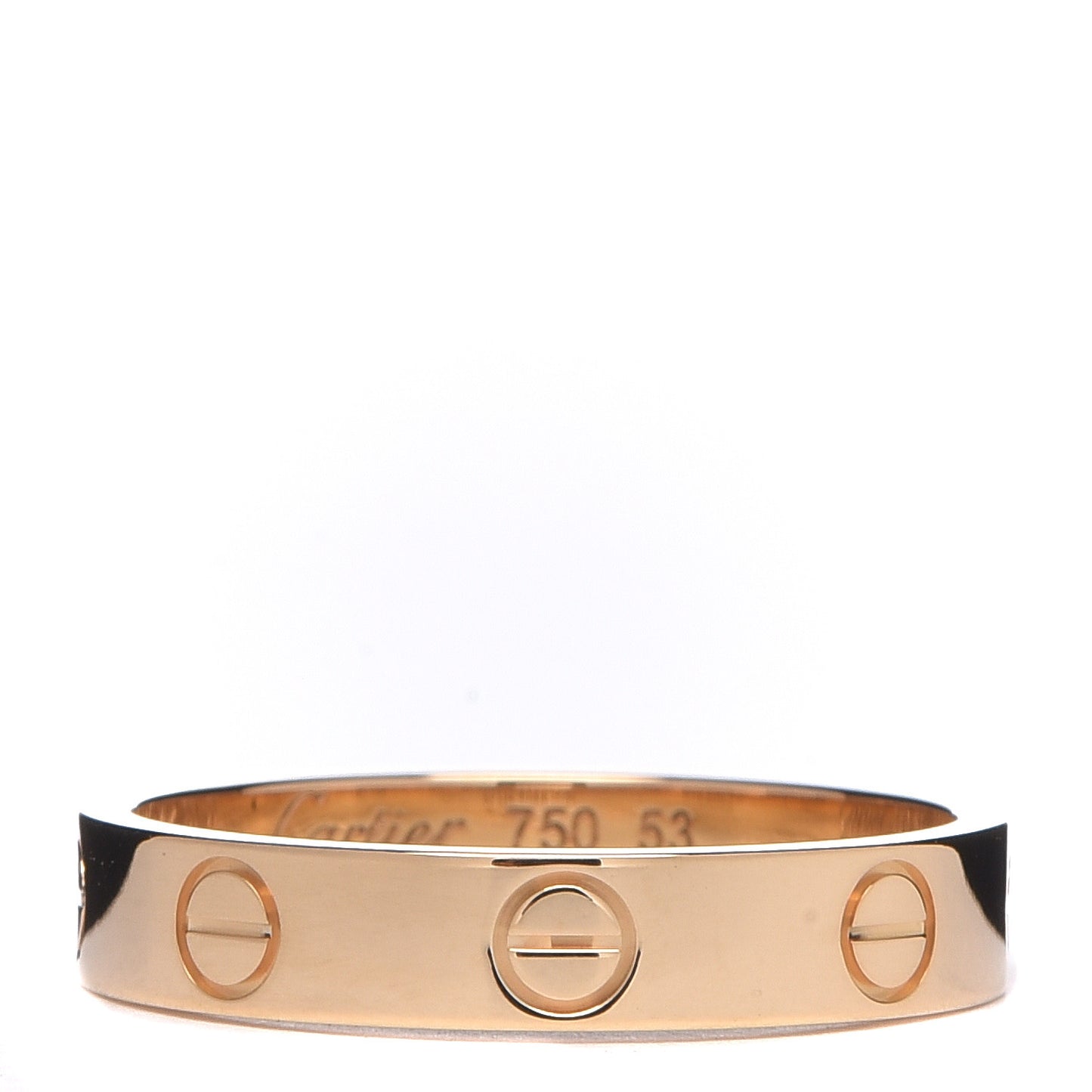 18K Yellow Gold 3.5mm LOVE Wedding Band Ring 53 6.25