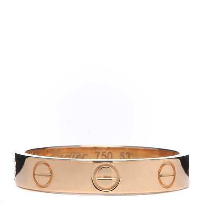 Cartier 18K Yellow Gold 3.5mm LOVE Wedding Band Ring 53 6.25 3 of 4