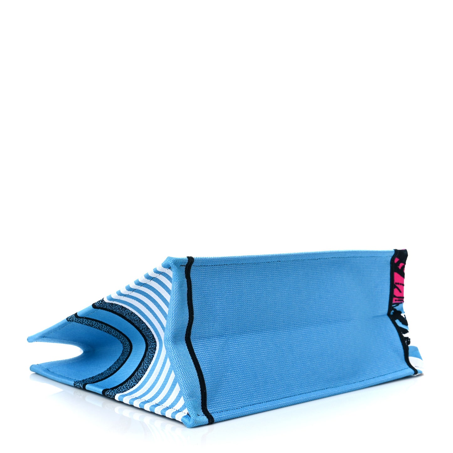 Canvas Embroidered Large Jungle Pop Book Tote Blue