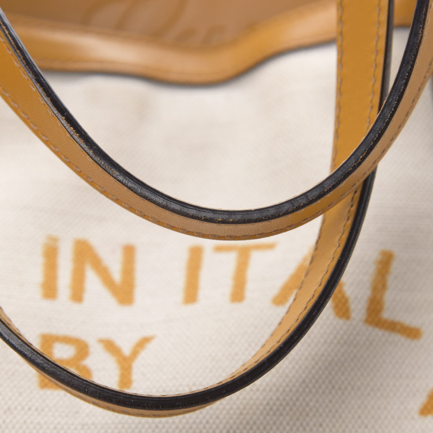 Linen Canvas Medium Craft Logo Tote Yellow