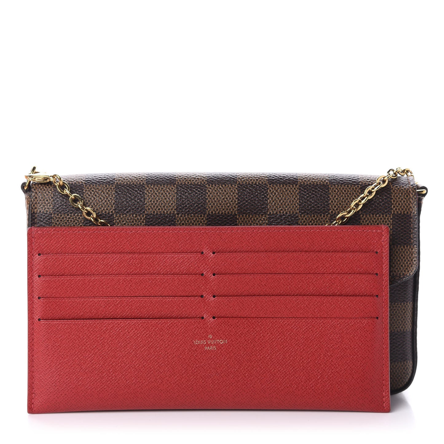 Damier Ebene Pochette Felicie Chain Wallet