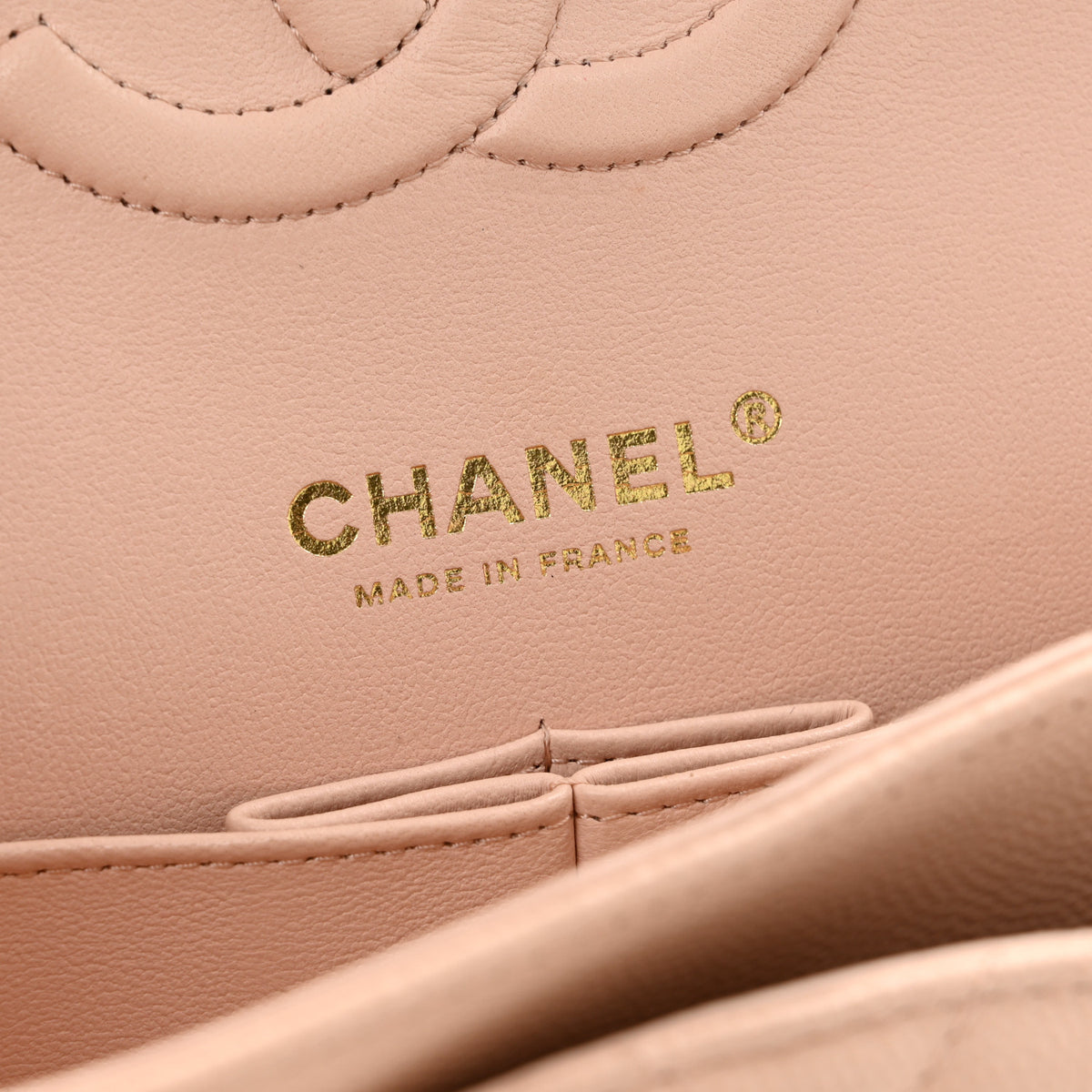 Chanel Caviar Quilted Medium Double Flap Light Beige 6 of 14