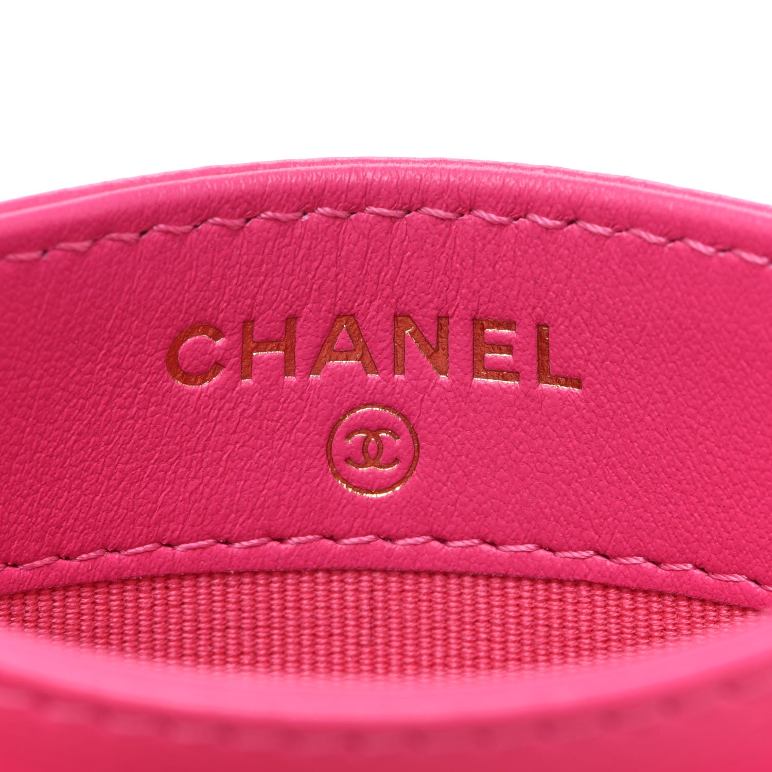 Chanel Lambskin Quilted Chanel 19 Card Holder Dark Pink 6 of 9