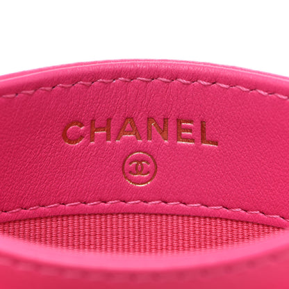 Chanel Lambskin Quilted Chanel 19 Card Holder Dark Pink 6 of 9