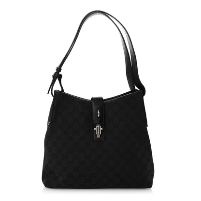 Gucci Monogram Piston Shoulder Bag Black 1 of 10