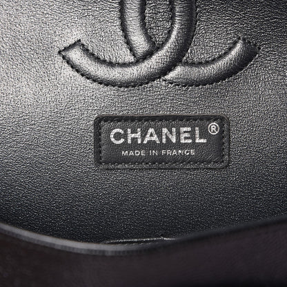 Chanel Caviar Chevron Quilted Medium Double Flap Black 6 of 10