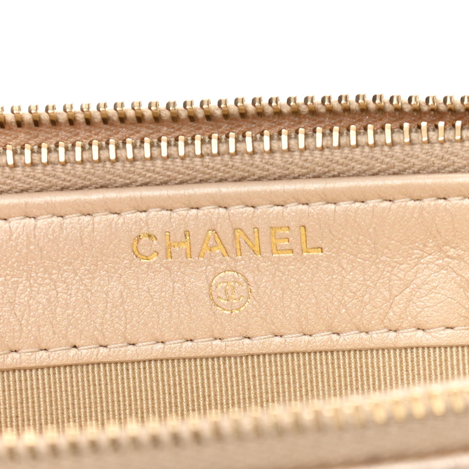 Chanel Metallic Lambskin Quilted Small Clutch With Chain Gold 6 of 11