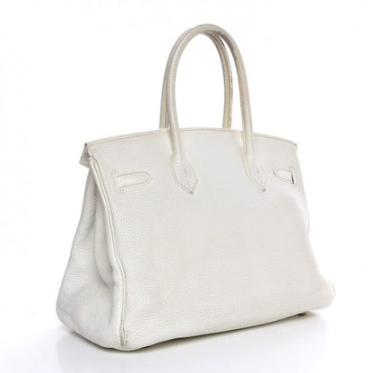Hermes Taurillon Clemence Birkin 30 White 4 of 104