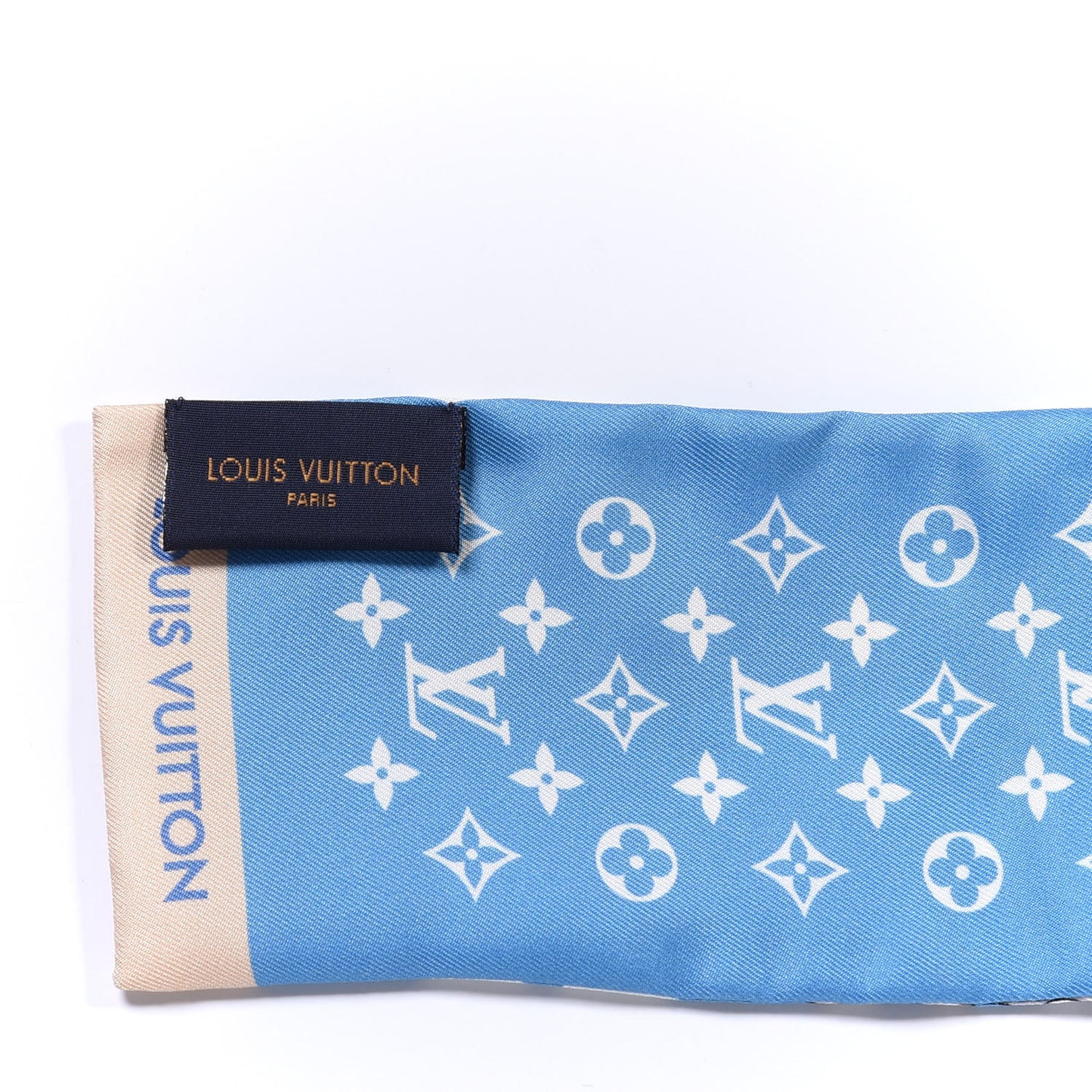 Silk Monogram Gradient By The Pool Bandeau Blue