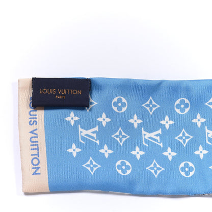 Louis Vuitton Silk Monogram Gradient By The Pool Bandeau Blue 3 of 3