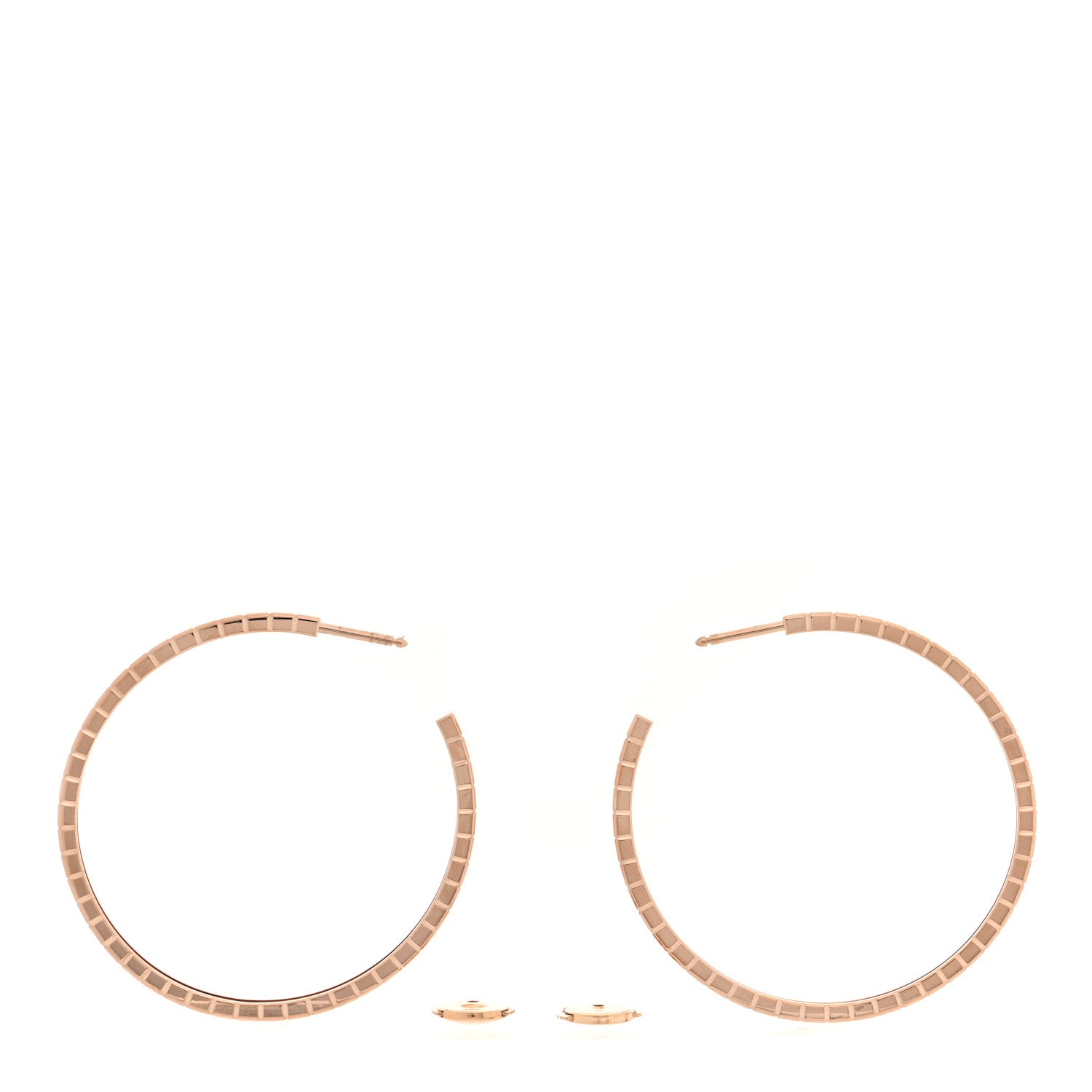 Chopard 18K Rose Gold Ice Cube Hoop Earrings 3 of 5