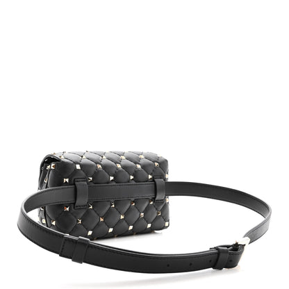Valentino Garavani Lambskin Rockstud Spike Belt Bag Black 3 of 12