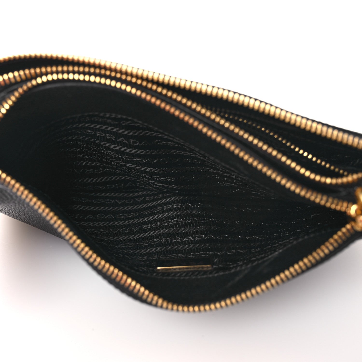 Prada Vitello Phenix Double Zip Crossbody Bag Black 1813328