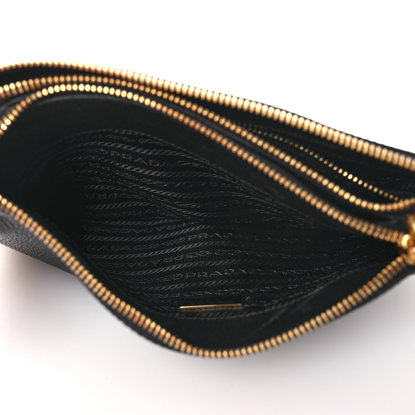 Vitello Phenix Double Zip Crossbody Bag Black