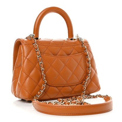 Chanel Caviar Quilted Extra Mini Coco Handle Flap Light Brown 2 of 4