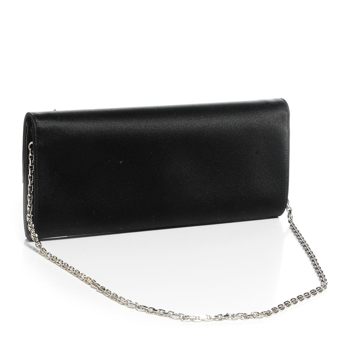 Judith Leiber Crystal Satin Soft Clutch Black 3 of 6