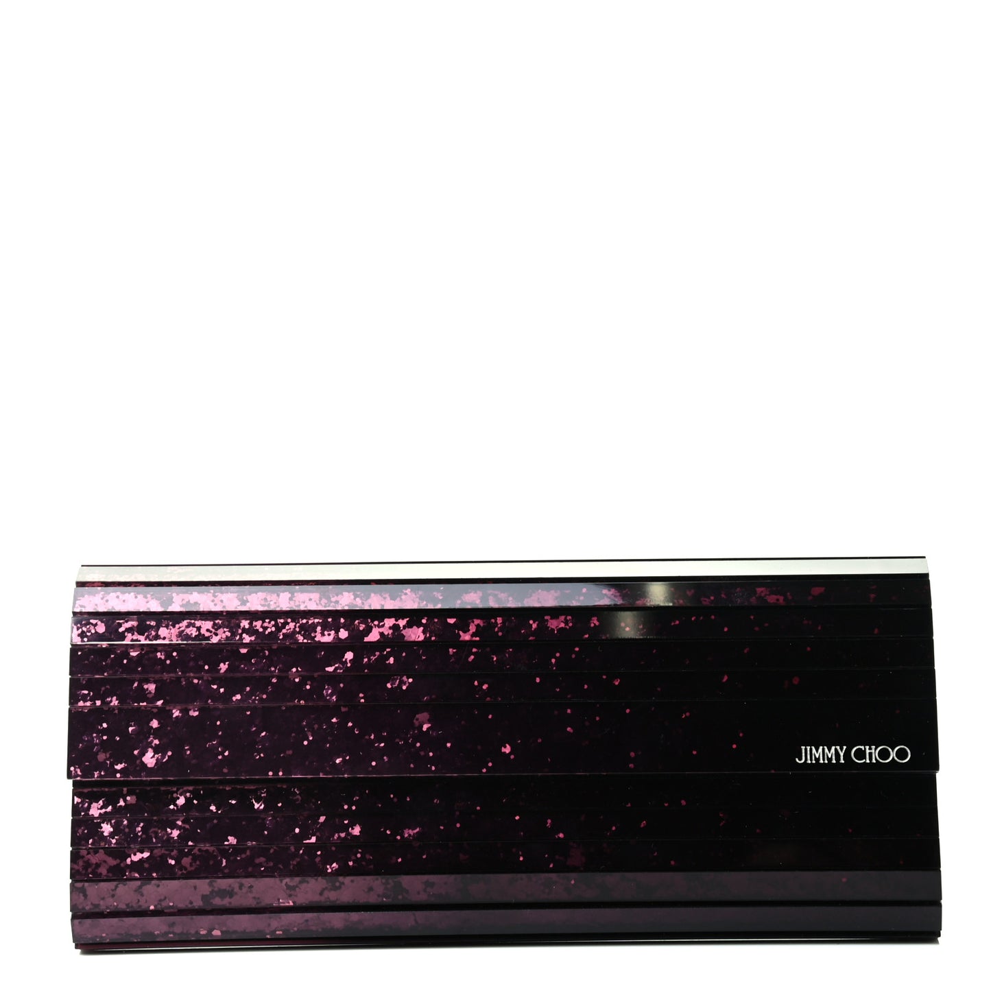 Acrylic Glitter Degrade Clutch Black Vino